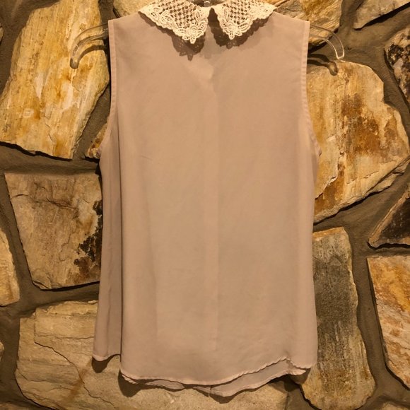 sheer sleeveless button up - Picture 5 of 5